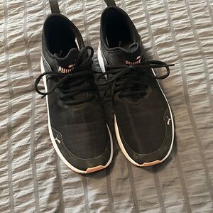 Puma Black and White Athletic Shoes